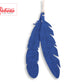 Decoratieve viltveren 2 stuks blauw