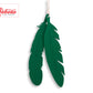 Decoratieve viltveren 2 stuks groen