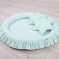 Hanging canopy + nest with flounce + pillows mint set