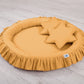 Hanging canopy + nest with flounce + pillows honey yellow set
